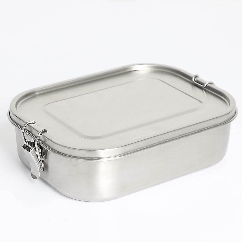 Large Stainless Steel Bento Box | 3-Compartment Reusable Lunch Box