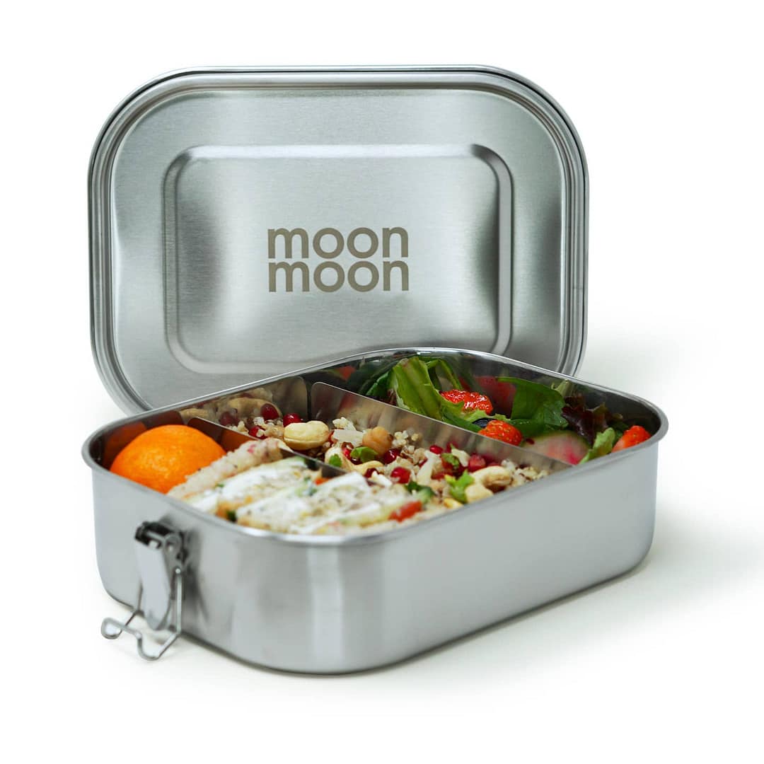 Stainless Steel Lunch Box | 1.4 Litre Leakproof Metal Bento