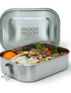 Stainless Steel Lunch Box | 1.4 Litre Leakproof Metal Bento