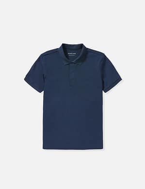 Men’s Solid Polo Neck 100% Cotton Blue