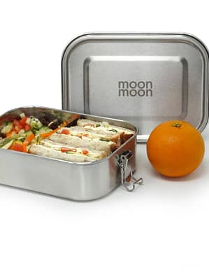 Stainless Steel Lunch Box with Divider | 1.2L Bento Box