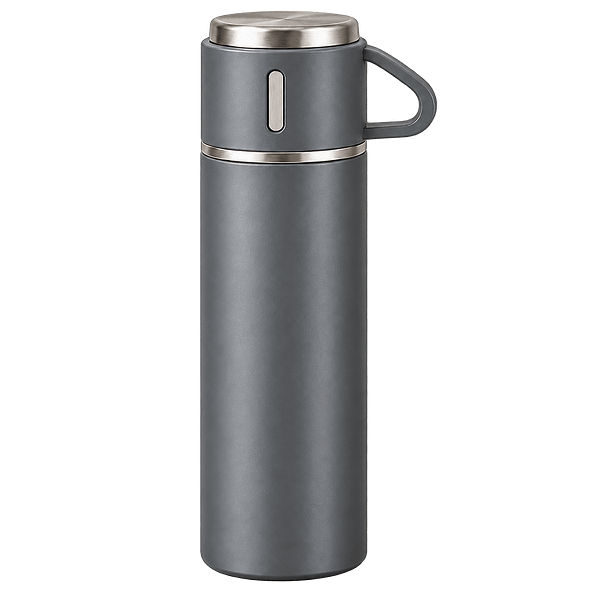 Matte Gray Stainless Steel Thermos